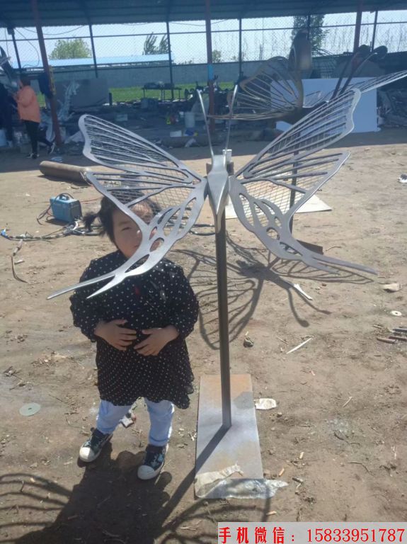 不锈钢蝴蝶雕塑，花园蝴蝶雕塑5